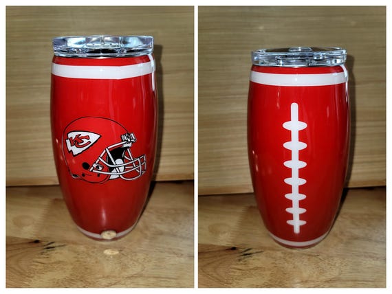 Kansas City 25 oz Stainless Steel Football Tumbler