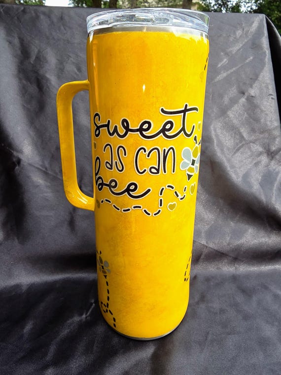 Sweet As Can Bee 20 oz Stainless Steel Tumbler with Handle
