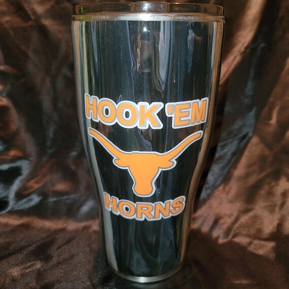Hook Em Horns 30 oz Curved Tumbler