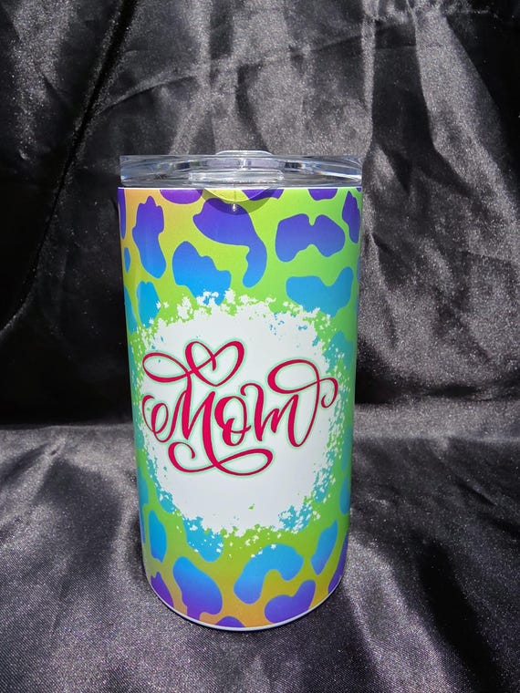 14 oz Sublimated Leopard Print Mom Tumbler