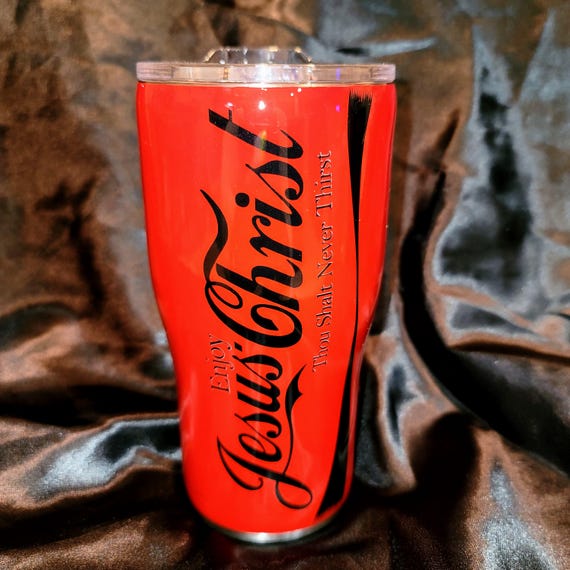 Enjoy Jesus Christ Coke-themed Tumbler - 20 oz Modern Curve