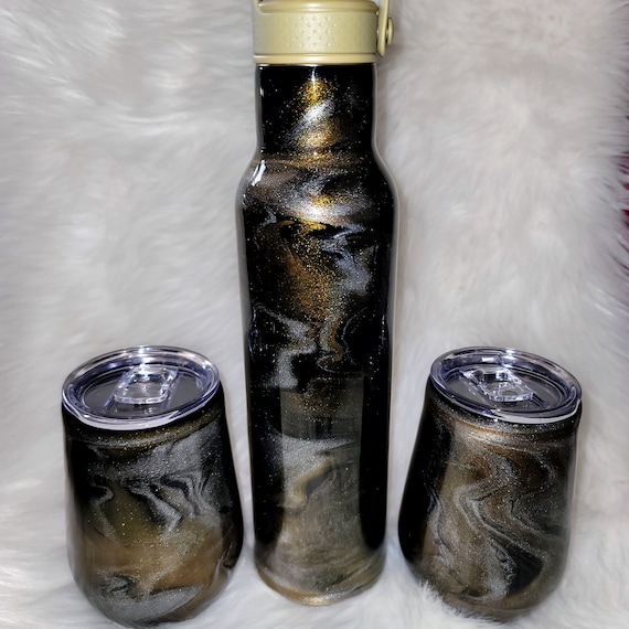 TAL - Swirl Wine Set - 26 oz Bottle Plus Two 12 oz Stemless Tumblers