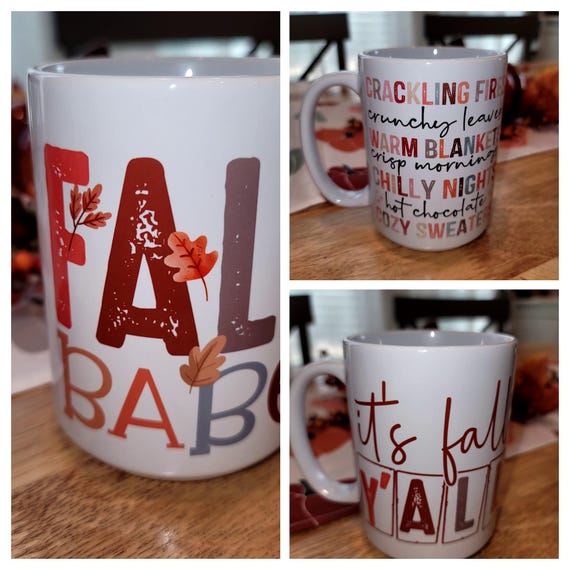 15 oz Ceramic Fall Mug - 3 Variations