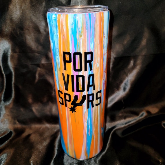 Fiesta Spurs Por Vida 30 oz Skinny Tumbler