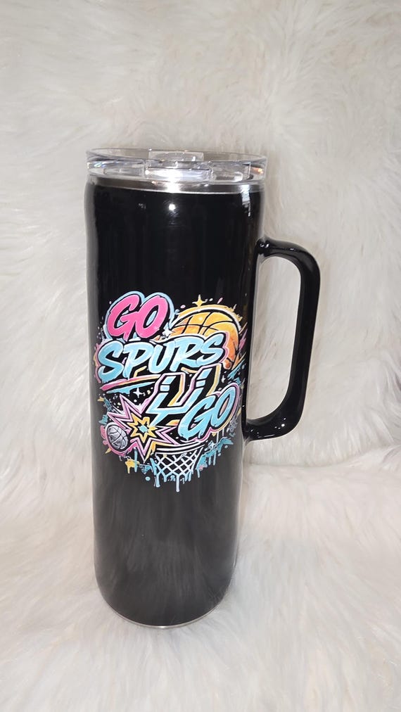 20 oz Go Spurs Go Stainless Steel Tumbler with Handle