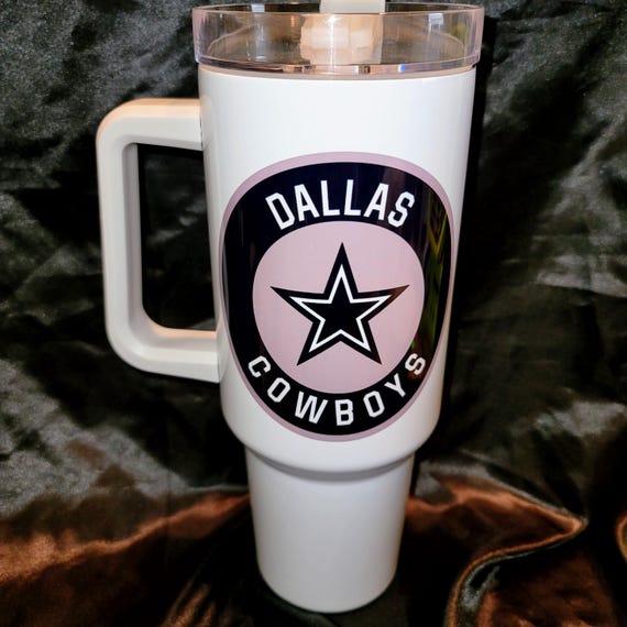 Win or Lose Cowboys 40 oz stainless steel tumbler - Logo + Helmet