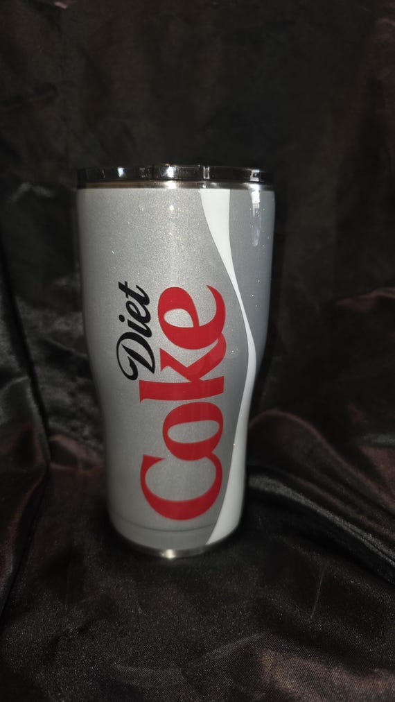 20 oz Curve Diet Coke Tumbler with "Fairy Dust" Glitter