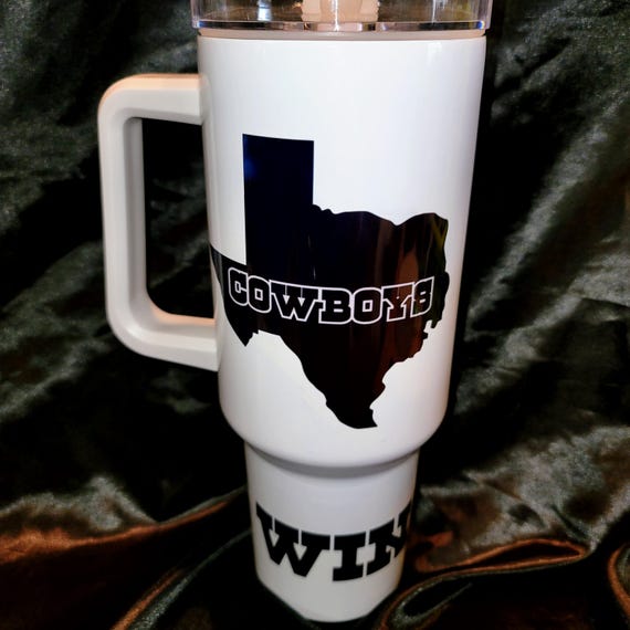 Win or Lose Cowboys 40 oz stainless steel tumbler - Texas + Dem Boys Tho