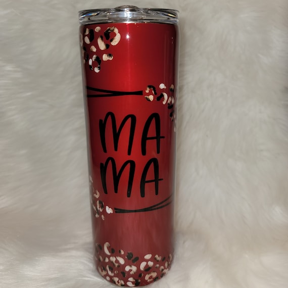 Stylish Mama Tumbler with Leopard Spots - 20 oz