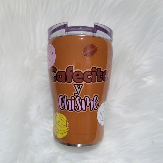 Cafecito y Chisme 12 oz Stainless Steel Tumbler