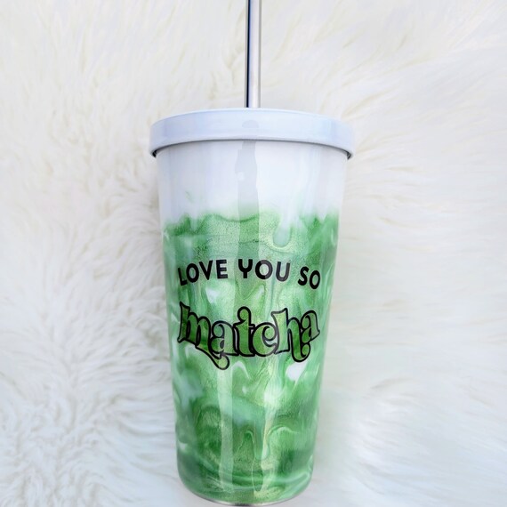 I Love You So Matcha - 17 oz Stainless Steel Tumbler