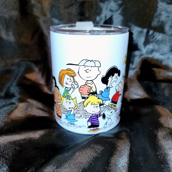 Peanuts Gang 10 oz Stainless Steel Coffee Mug - sublimated design