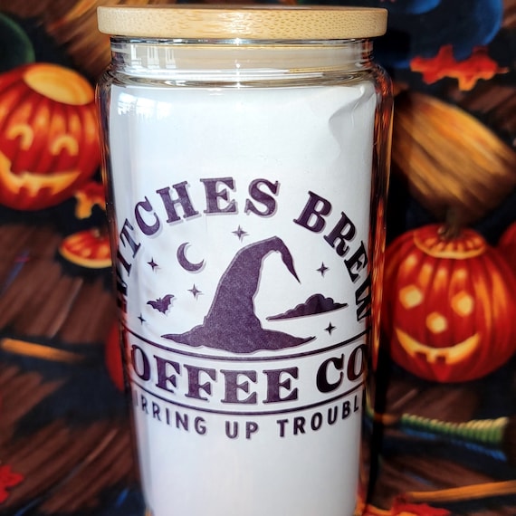 Witches Brew Coffee Company - Stirring Up Trouble - 16 oz Sublimated Drinking Glass
