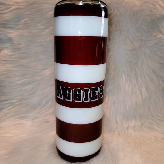 Aggie Tumbler - Striped - 30 oz Stainless Steel