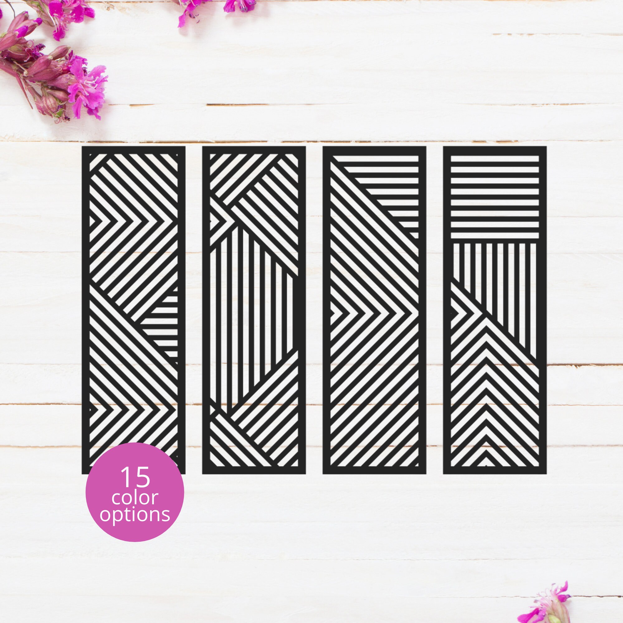 Geometrisches Wandset aus Metall aus vier Paneelen Modernes | Etsy