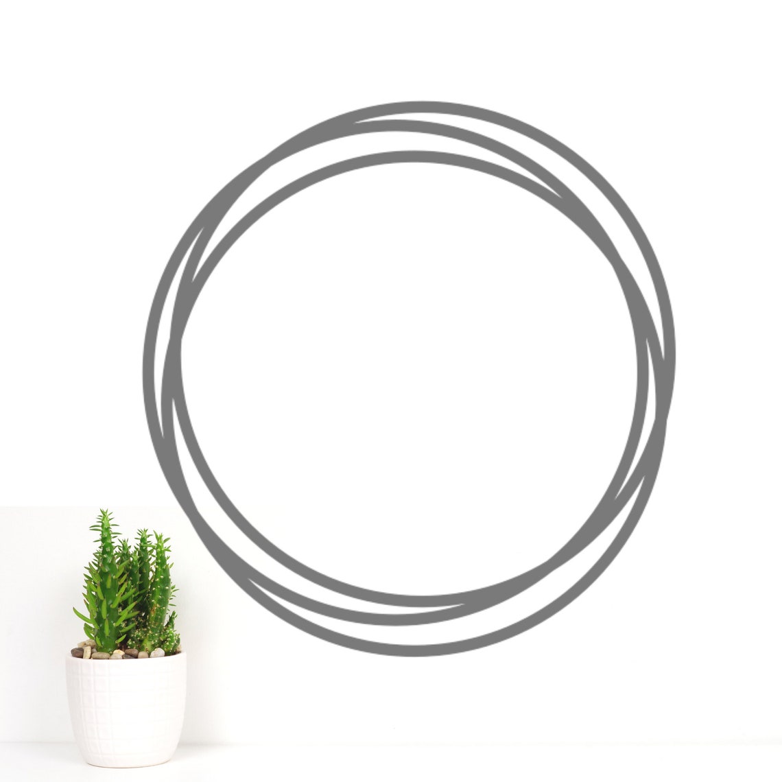 Interlocking Circles Wall Decor Large Wall Art Metal Wall Etsy