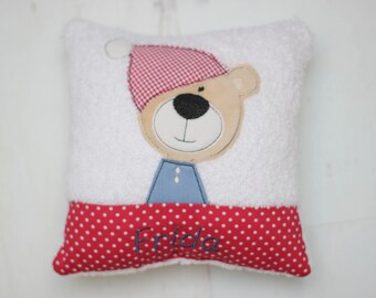 Small cuddly pillow Frida red, gift with name, customizable, customizable, SMALL