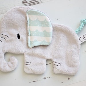 Cuddly elephant, pacifier animal, cuddly toy, cuddly toy, cuddly towel, cuddly towel, elephant, gift, birth, customizable