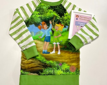 Simple long-sleeved shirt Bibi and Marita, long-sleeved shirt, Bibi and Marita, Bibi Blocksberg, green, size 122