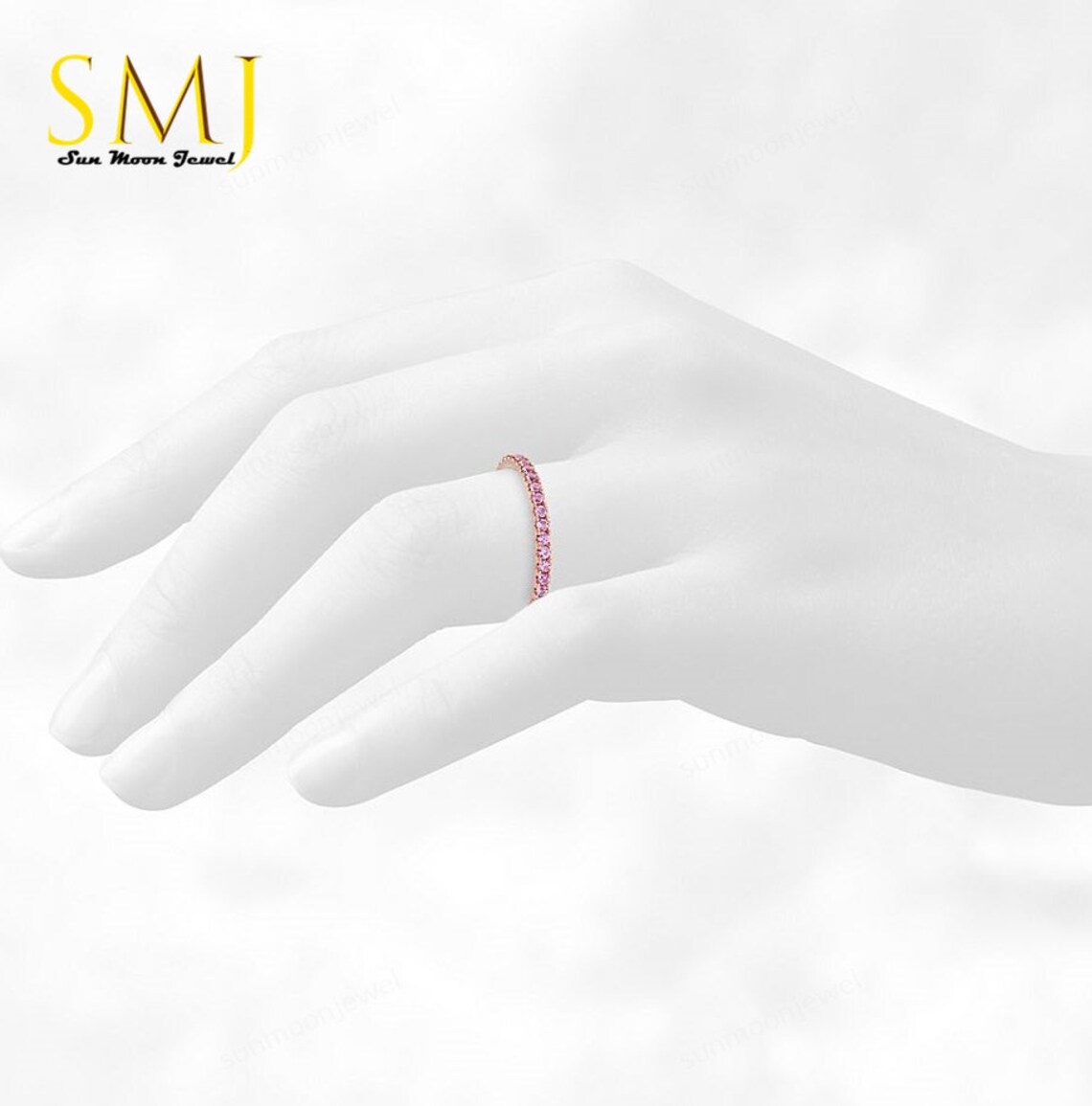 pink sapphire eternity band pink sapphire eternity band