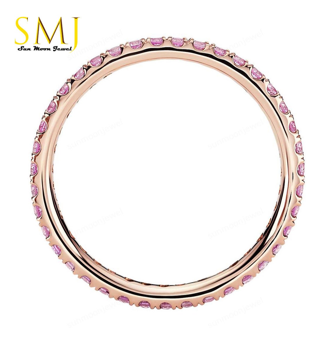 pink sapphire eternity band pink sapphire eternity band
