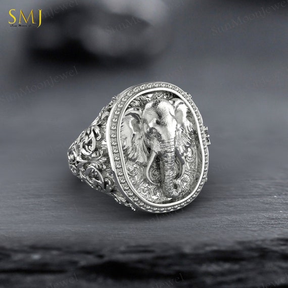 Elephant Family Reunion Sterling Silver Ring Elephant Family Reunion Sterling Silver Ring