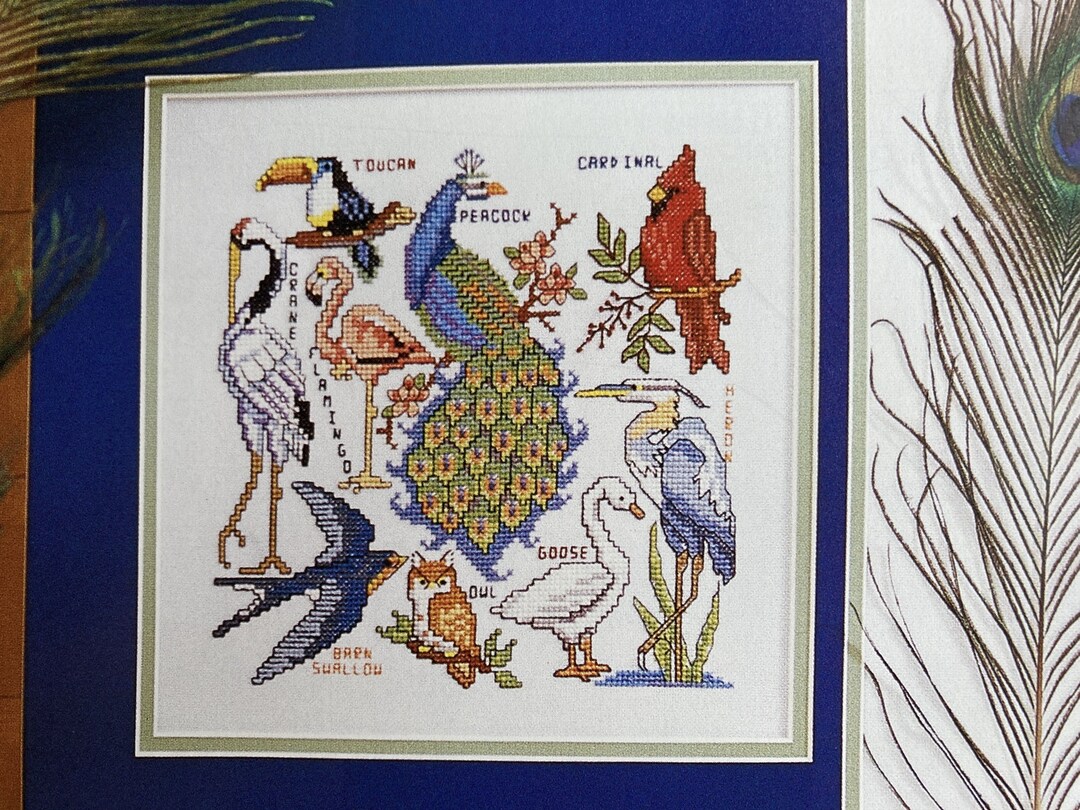 Cross Stitch Patterns Birds Mini Motifs Sampler Greeting Card Etsy