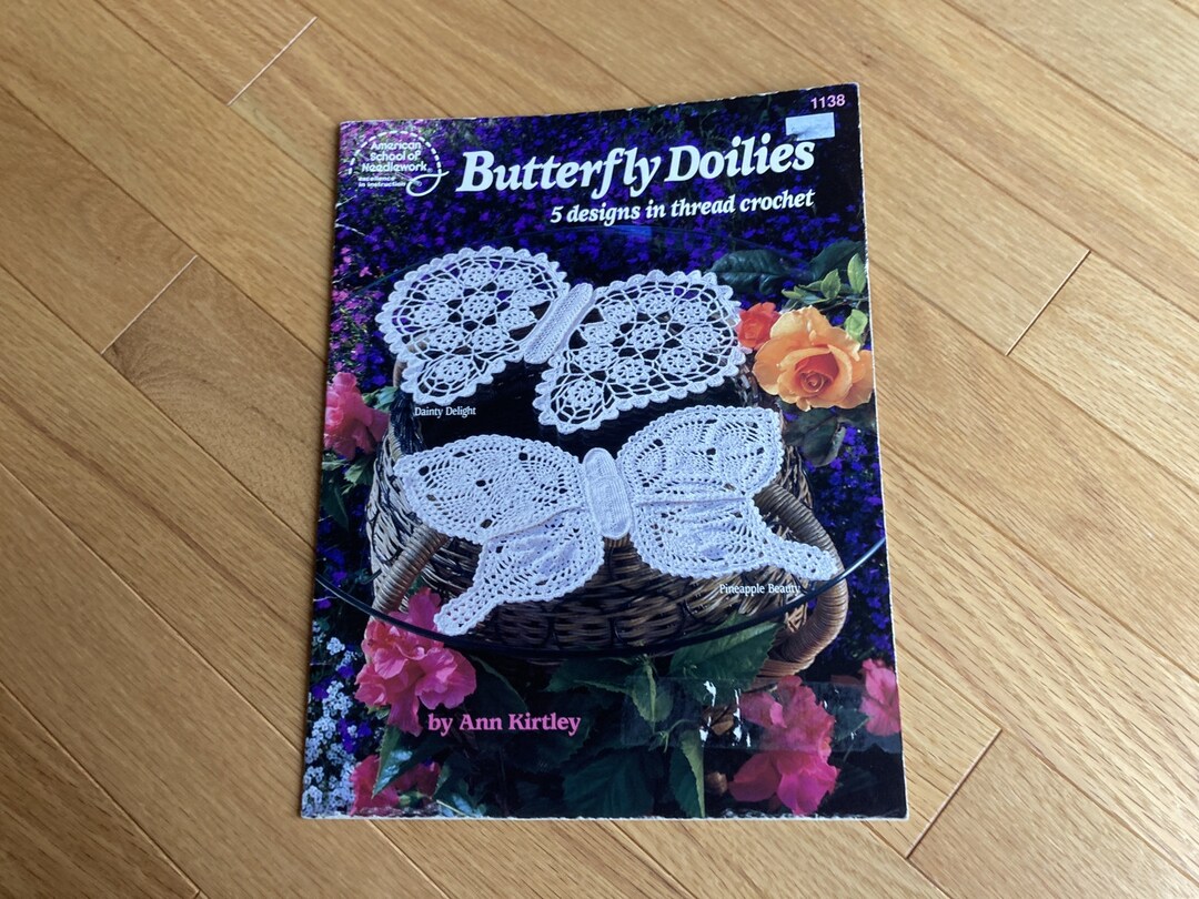 Butterfly Doilies Crochet Pattern Book by Ann Kirtley Leaflet Etsy