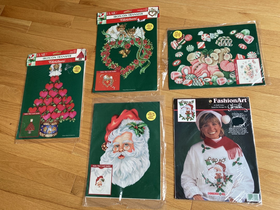 CHOOSE Vintage Christmas Ironon Transfer Full Color Xmas Etsy