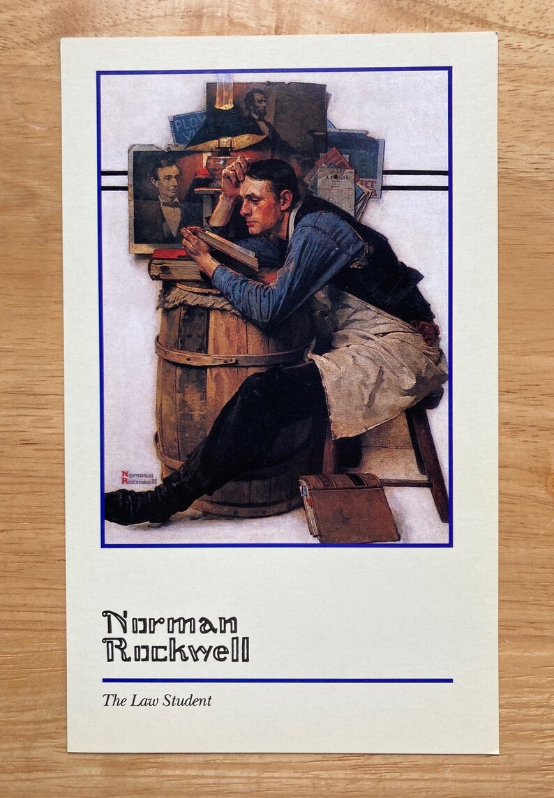 2 Vintage Norman Rockwell Postcards 1987. Art Critic and The Etsy