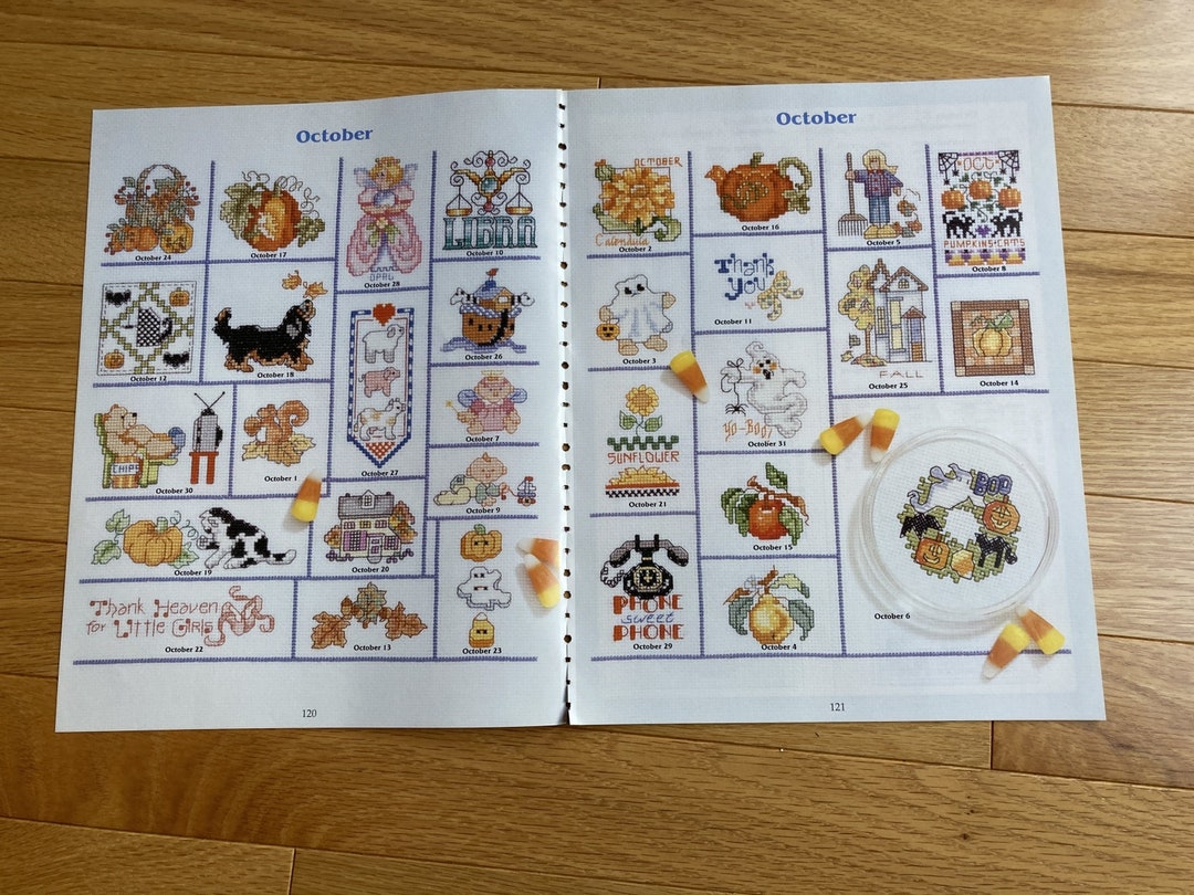 31 Cross Stitch Patterns October Pattern-a-day Mini Motifs - Etsy