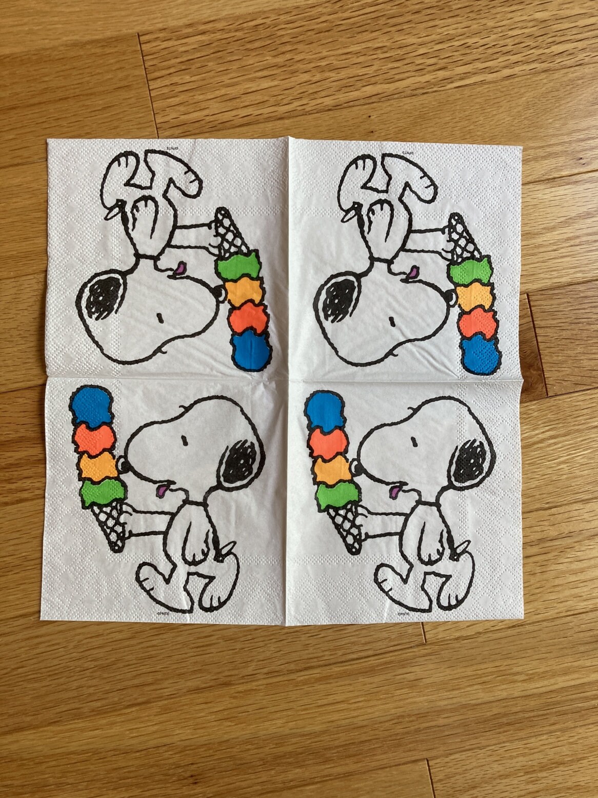 Set of 3 Snoopy Paper Napkins for Decoupage Scrapbook Journal Etsy