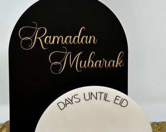 Acrylic Eid Countdown Sign, Eid Decoration, Ramadan Decoration, Ramadan, Ramadan Mubarak, Ramadan Kareem