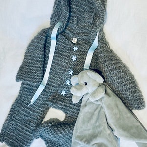 Gestricktes Baby Set, Neugeborenen Anzug, Baby Geschenk, Heimkehr Krankenhaus Geschenk, Babyparty, Strampler, Kapuze, Bambino, Baby Alpaka weiche Wolle