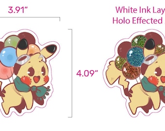 Pegatina de Pikachu volador