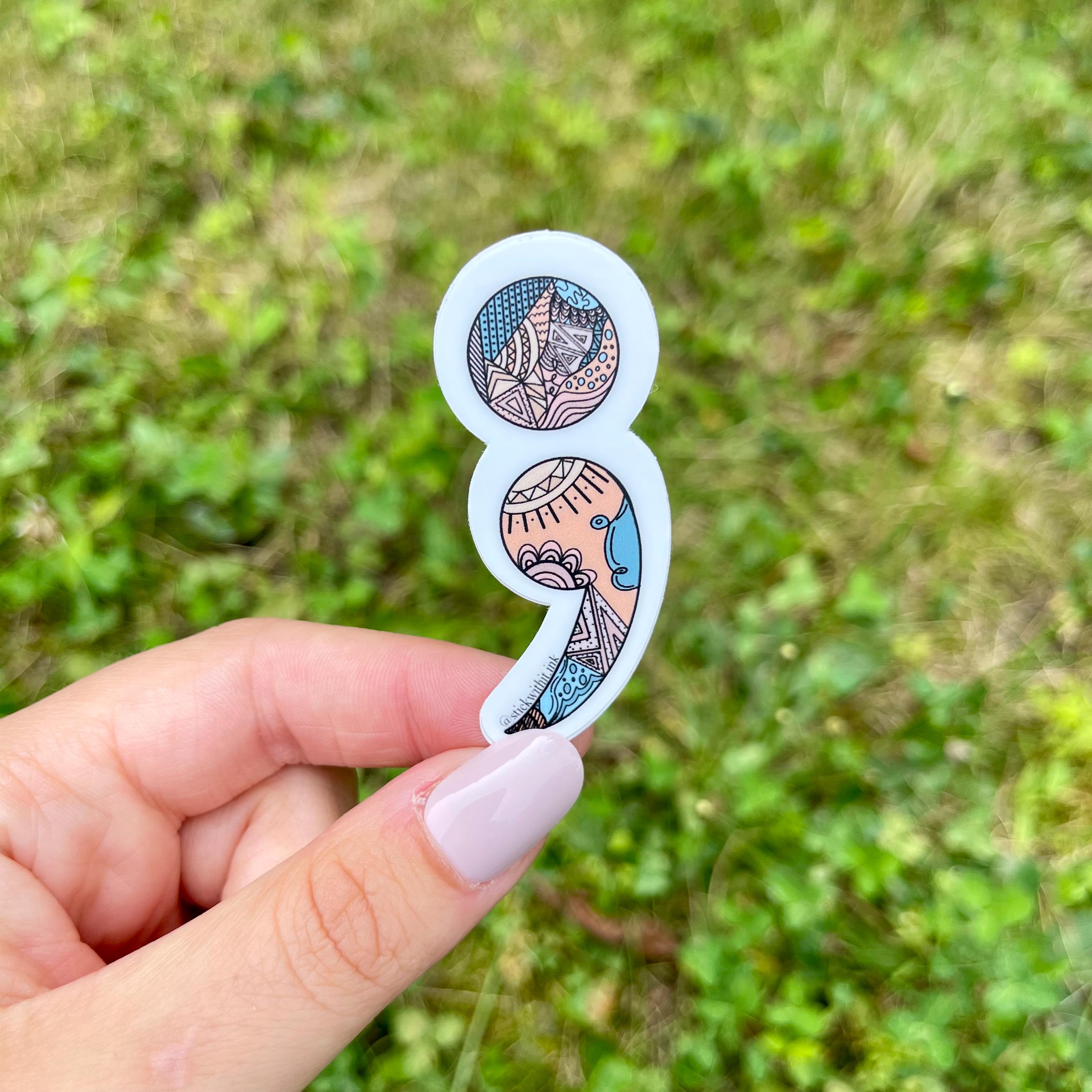 Semicolon Sticker: Mental Health Awareness - Etsy