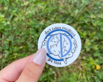 Sticker Geloof niet alles wat je denkt