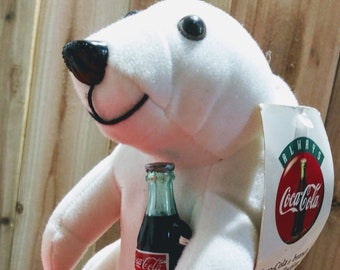 1993 coca cola plush bear