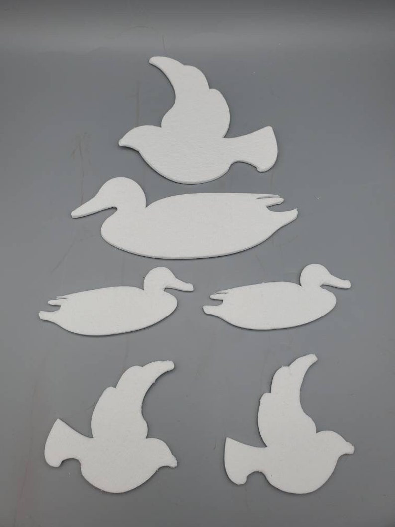 Fiber Ceramic Fiber Paper Ducks and Doves 6-pack High Temperature Binderless Kiln Carving Glass FusingThickness 1/16 or 1/8 image 1