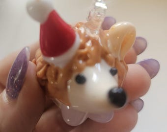 Adorno de erizo de vidrio soplado hecho a mano