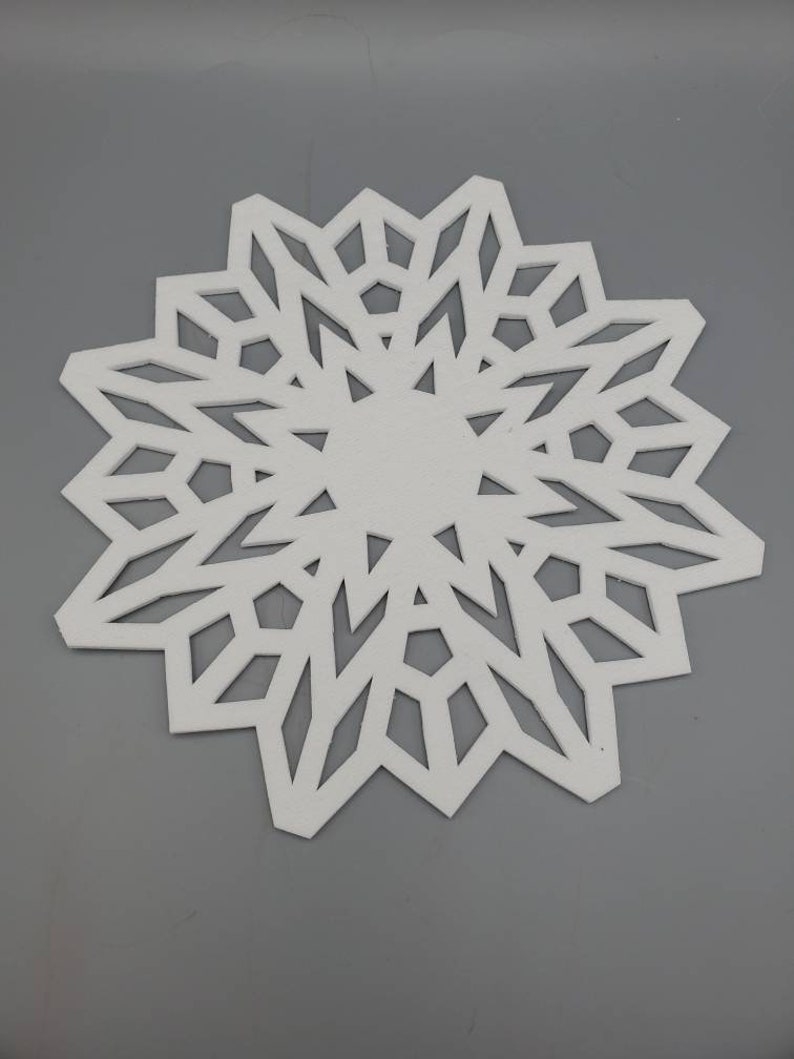 Intricately Cut Fiber Mandala Ceramic Fiber Paper High Temperature Binderless Kiln Carving Glass Fusing Thickness 1/8 or 1/16 image 2