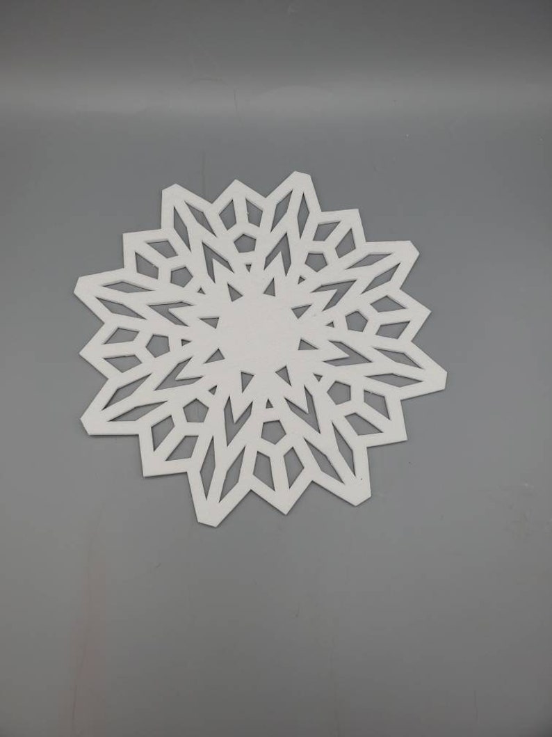 Intricately Cut Fiber Mandala Ceramic Fiber Paper High Temperature Binderless Kiln Carving Glass Fusing Thickness 1/8 or 1/16 image 1