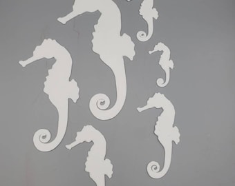 Ceramic Fiber Paper Seahorse 6 pack | High Temperature |Binderless | Kiln Carving | Glass Fusing|Thickness 1/16 or 1/8"