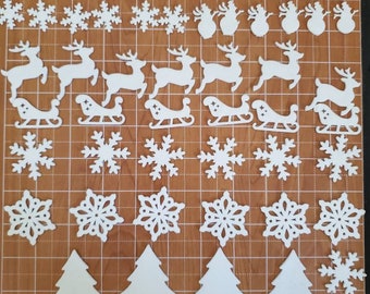 Intricately Cut Mini Holiday Variety Pack Ceramic Fiber Paper | High Temperature|Binderless | Kiln Carving Glass Fusing Thickness 1/16"
