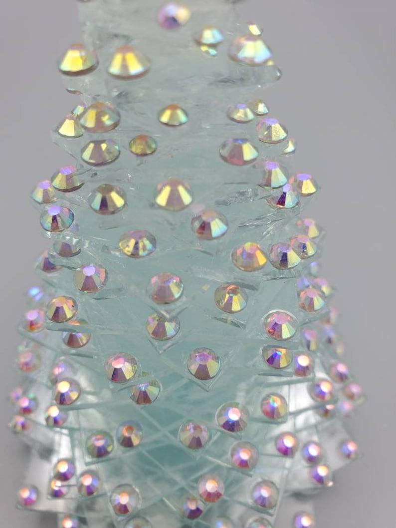 Blue Iridescent Recycled Glass Tree (2 Styles to Choose From!) main image 1
