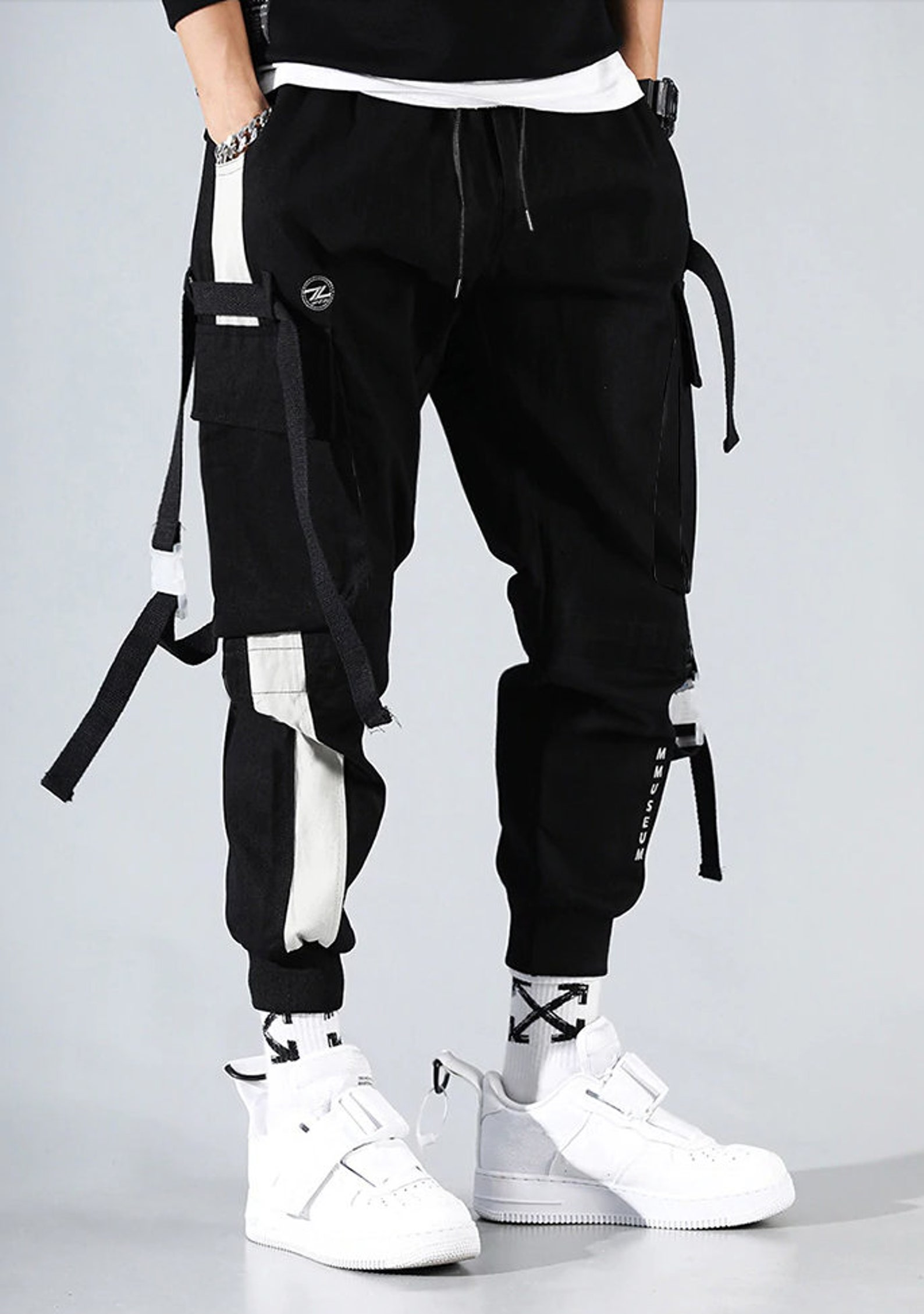 Techwear Cargo Pants Men Y2k Gothic Cyber Goth Clothing | Etsy