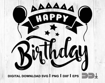 Download Happy Birthday Svg Etsy