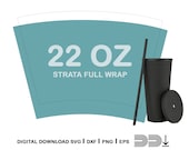 Blank Strata Tumbler Full Wrap Svg Cut File 22oz Tumblers Png - Digital File for Cricut and Silhouette Cameo - Strata Cup Svg -Strata Svg