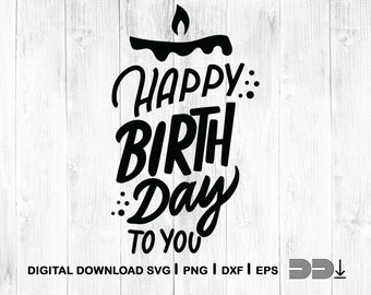 Download Happy Birthday Svg Etsy