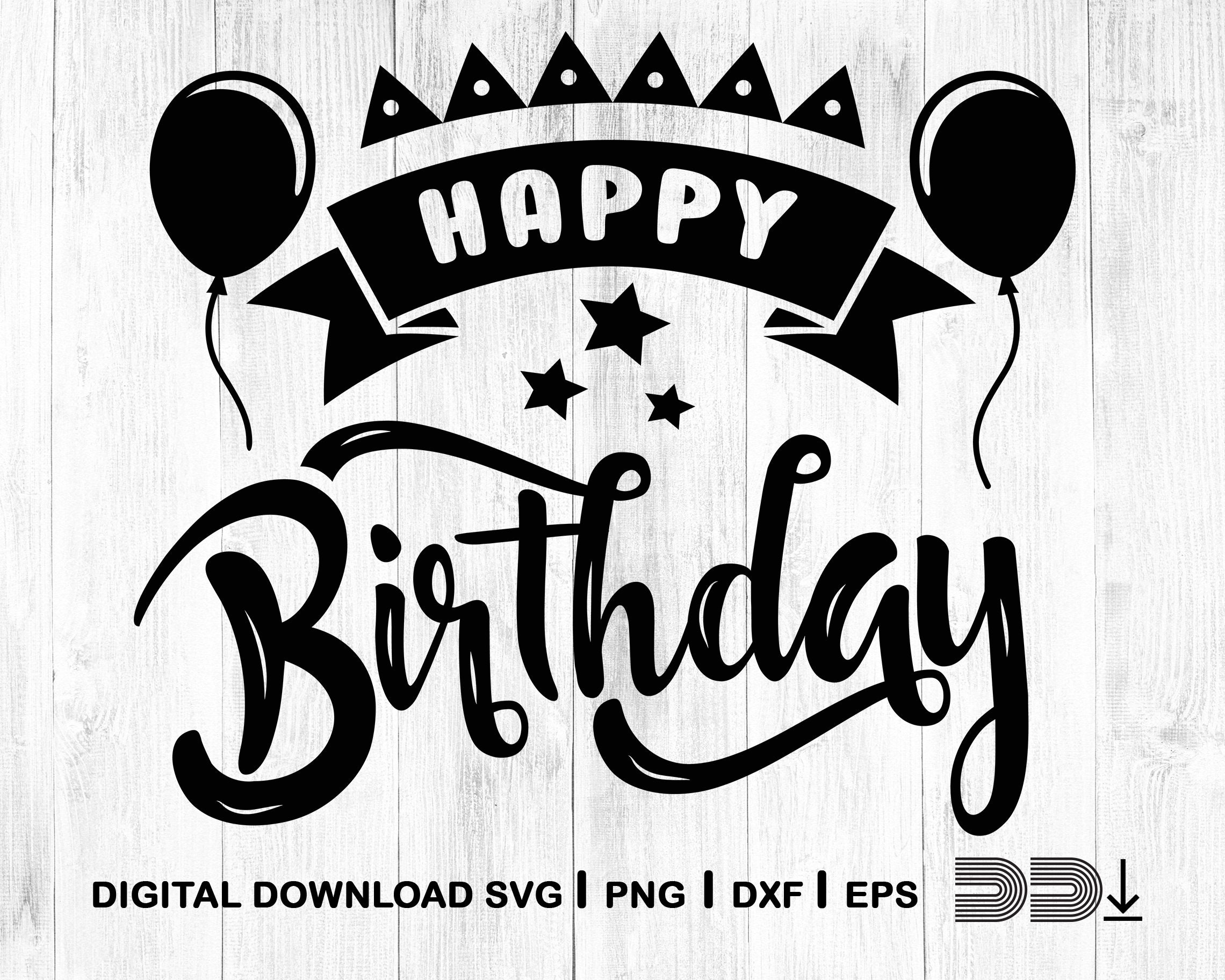 Happy Birthday Svg Cut Files Clipart Bundle Images